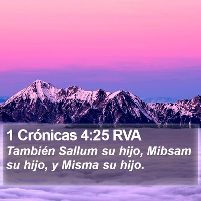 1 Crónicas 4:25 RVA Bible Verse Image