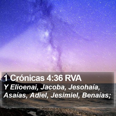 1 Crónicas 4:36 RVA Bible Verse Image