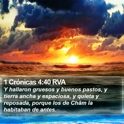 1 Crónicas 4:40 RVA Bible Verse Image