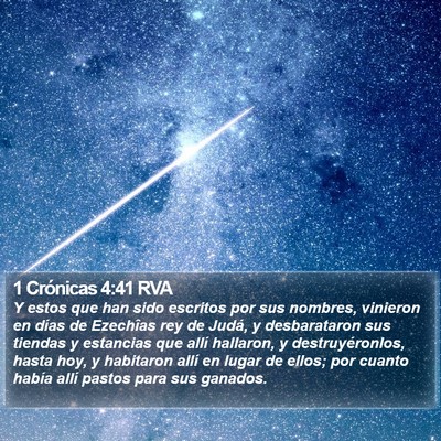 1 Crónicas 4:41 RVA Bible Verse Image