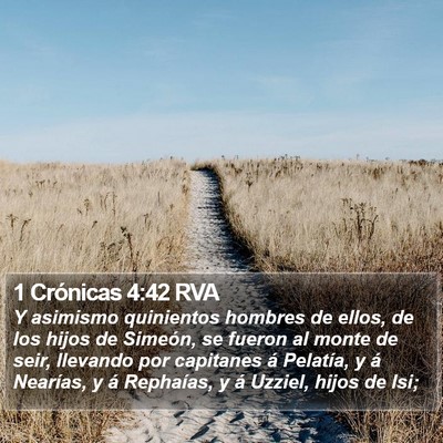 1 Crónicas 4:42 RVA Bible Verse Image