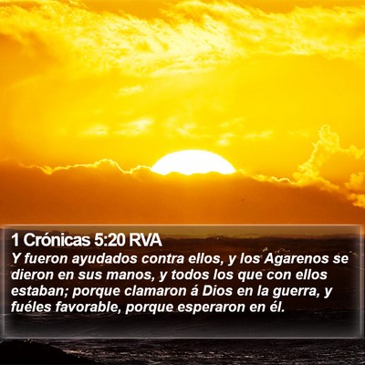 1 Crónicas 5:20 RVA Bible Verse Image