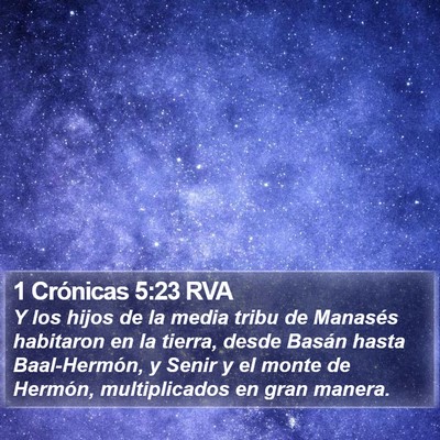 1 Crónicas 5:23 RVA Bible Verse Image