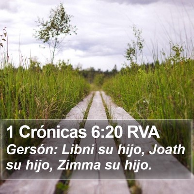 1 Crónicas 6:20 RVA Bible Verse Image