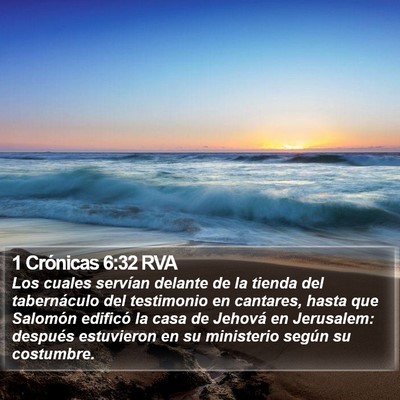 1 Crónicas 6:32 RVA Bible Verse Image