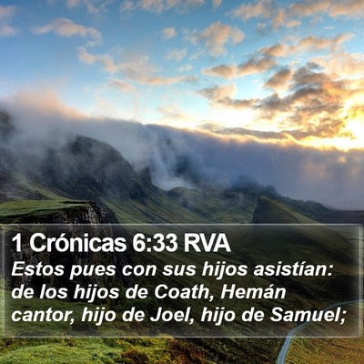 1 Crónicas 6:33 RVA Bible Verse Image