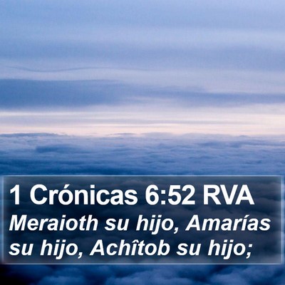 1 Crónicas 6:52 RVA Bible Verse Image