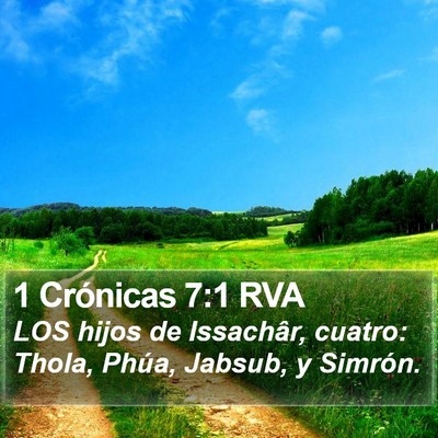 1 Crónicas 7:1 RVA Bible Verse Image