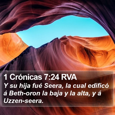 1 Crónicas 7:24 RVA Bible Verse Image