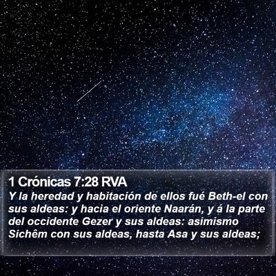 1 Crónicas 7:28 RVA Bible Verse Image