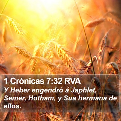 1 Crónicas 7:32 RVA Bible Verse Image