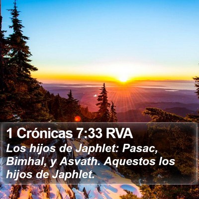 1 Crónicas 7:33 RVA Bible Verse Image