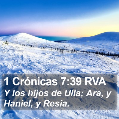 1 Crónicas 7:39 RVA Bible Verse Image
