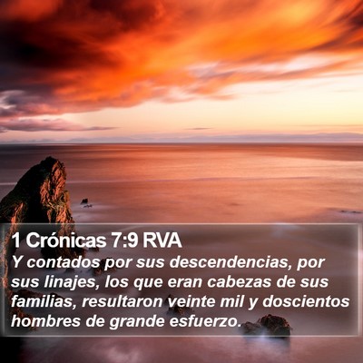 1 Crónicas 7:9 RVA Bible Verse Image