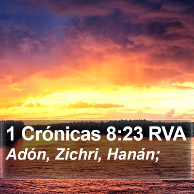 1 Crónicas 8:23 RVA Bible Verse Image
