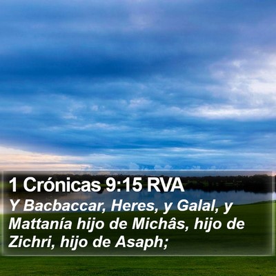 1 Crónicas 9:15 RVA Bible Verse Image