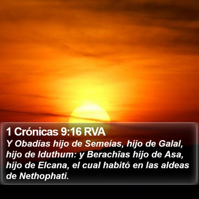 1 Crónicas 9:16 RVA Bible Verse Image
