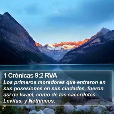 1 Crónicas 9:2 RVA Bible Verse Image