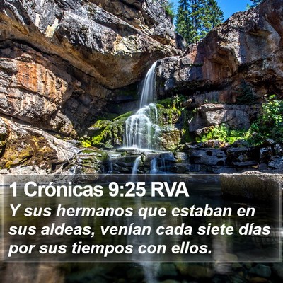 1 Crónicas 9:25 RVA Bible Verse Image