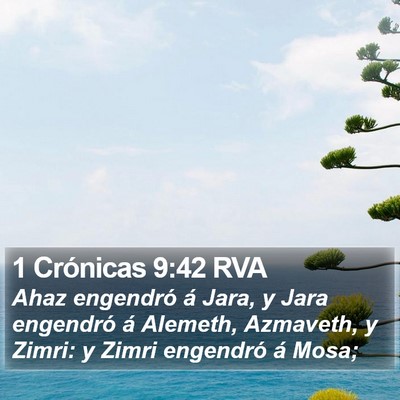 1 Crónicas 9:42 RVA Bible Verse Image