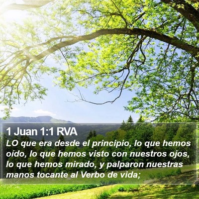1 Juan 1:1 RVA Bible Verse Image