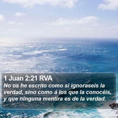 1 Juan 2:21 RVA Bible Verse Image