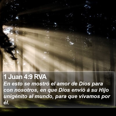 1 Juan 4:9 RVA Bible Verse Image
