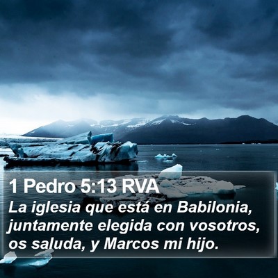 1 Pedro 5:13 RVA Bible Verse Image