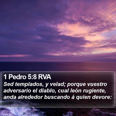 1 Pedro 5:8 RVA Bible Verse Image