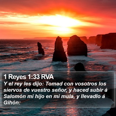 1 Reyes 1:33 RVA Bible Verse Image
