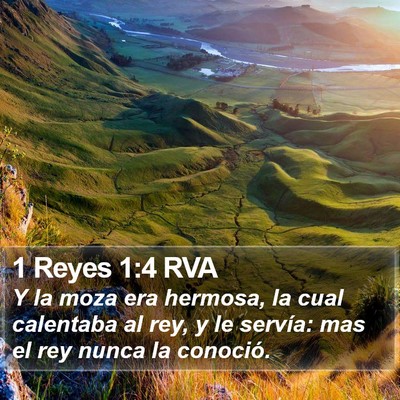 1 Reyes 1:4 RVA Bible Verse Image