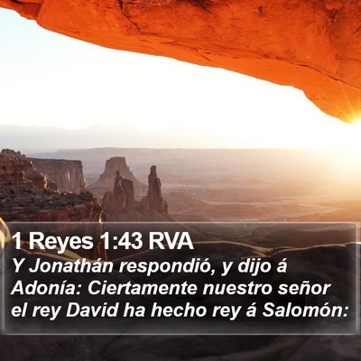 1 Reyes 1:43 RVA Bible Verse Image