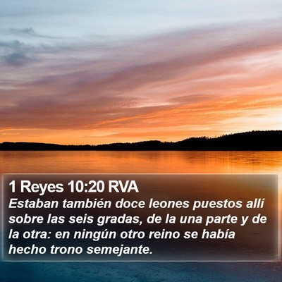 1 Reyes 10:20 RVA Bible Verse Image