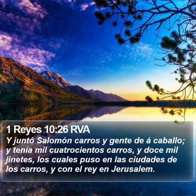 1 Reyes 10:26 RVA Bible Verse Image