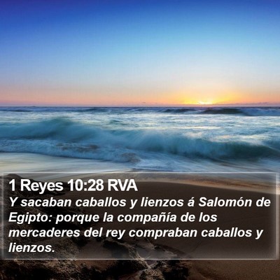 1 Reyes 10:28 RVA Bible Verse Image