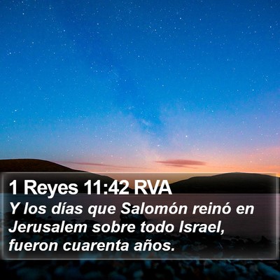1 Reyes 11:42 RVA Bible Verse Image