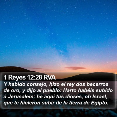 1 Reyes 12:28 RVA Bible Verse Image