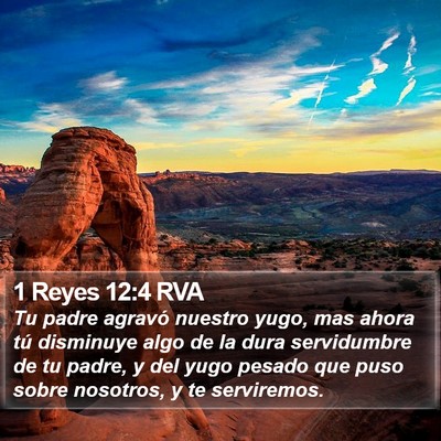 1 Reyes 12:4 RVA Bible Verse Image