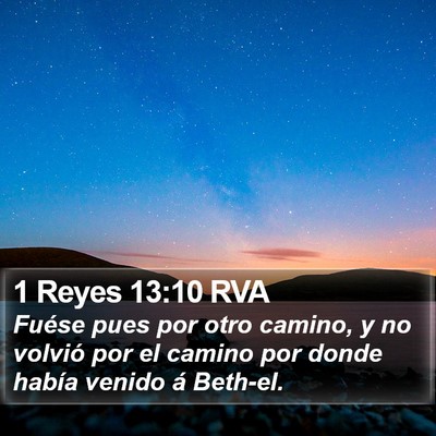 1 Reyes 13:10 RVA Bible Verse Image