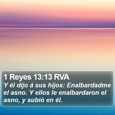 1 Reyes 13:13 RVA Bible Verse Image