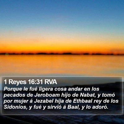 1 Reyes 16:31 RVA Bible Verse Image