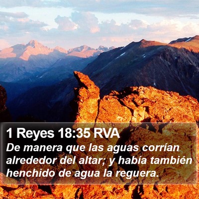 1 Reyes 18:35 RVA Bible Verse Image