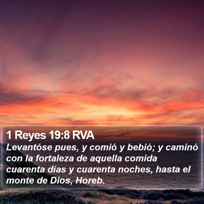 1 Reyes 19:8 RVA Bible Verse Image