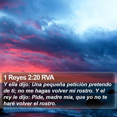 1 Reyes 2:20 RVA Bible Verse Image