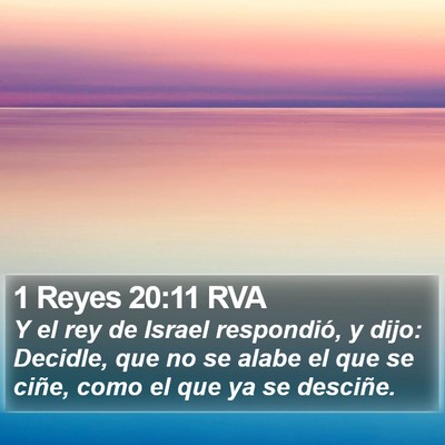 1 Reyes 20:11 RVA Bible Verse Image