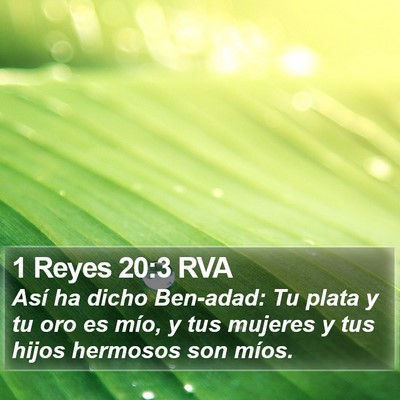 1 Reyes 20:3 RVA Bible Verse Image
