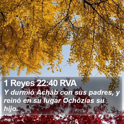 1 Reyes 22:40 RVA Bible Verse Image
