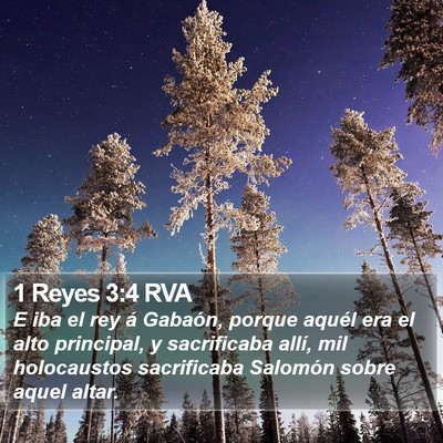 1 Reyes 3:4 RVA Bible Verse Image