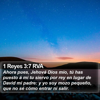 1 Reyes 3:7 RVA Bible Verse Image