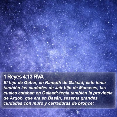 1 Reyes 4:13 RVA Bible Verse Image